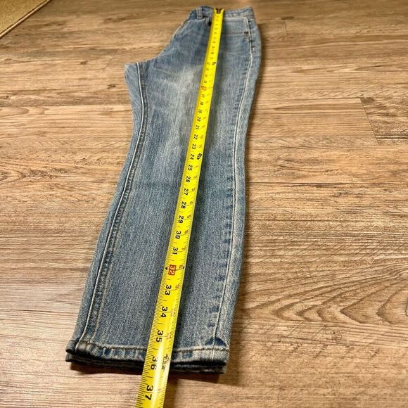 Volcom Womens Blue Liberator High Rise Whiskered Straight Jeans Size 27 - Picture 6 of 11